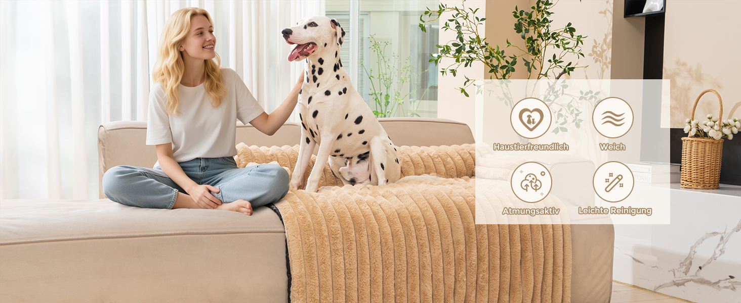 М'яке собаче ліжко Avont з підкладкою, ковдрою для собак та котів, знімний та пральний чохол, антиковзаюча підкладка, великий розмір (Коричневий, Large)