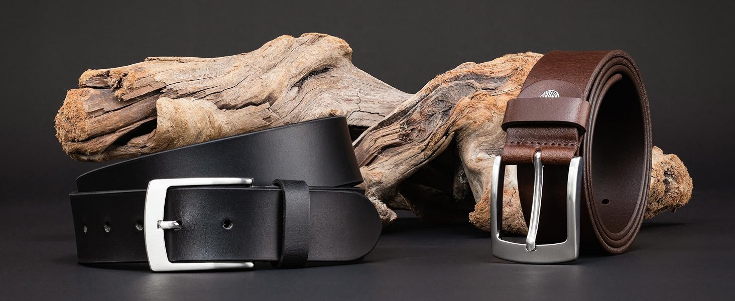 Чоловічий шкіряний ремінь Lindenmann XXL для великих розмірів (170 см, 130 см обхвату, 145 см загальної довжини, ширина 51.2 мм)