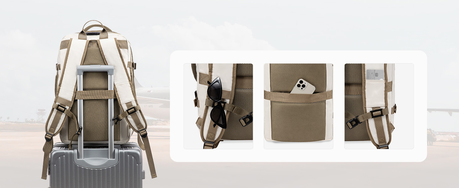 LOVEVOOK Рюкзак для ручної поклажі 30-40L, розширюваний, для ноутбука 17