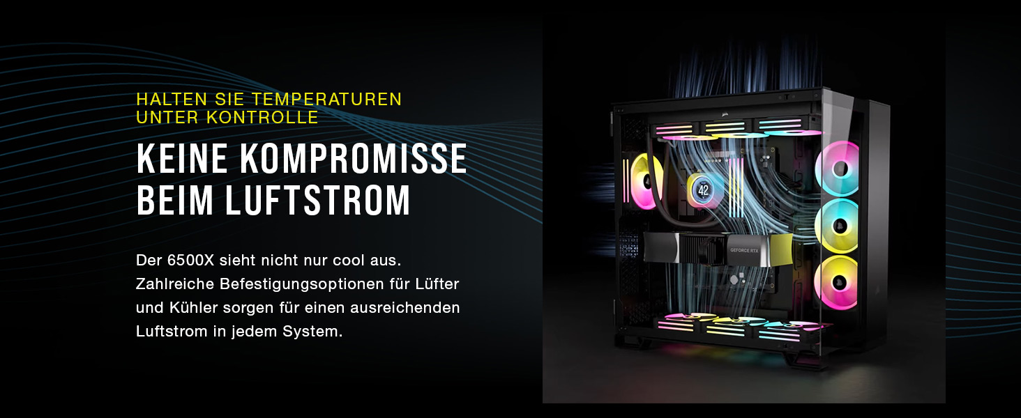 Корпус ПК CORSAIR 6500X Obsidian: Mid-Tower ATX з двокамерним дизайном та великою гнучкістю охолодження