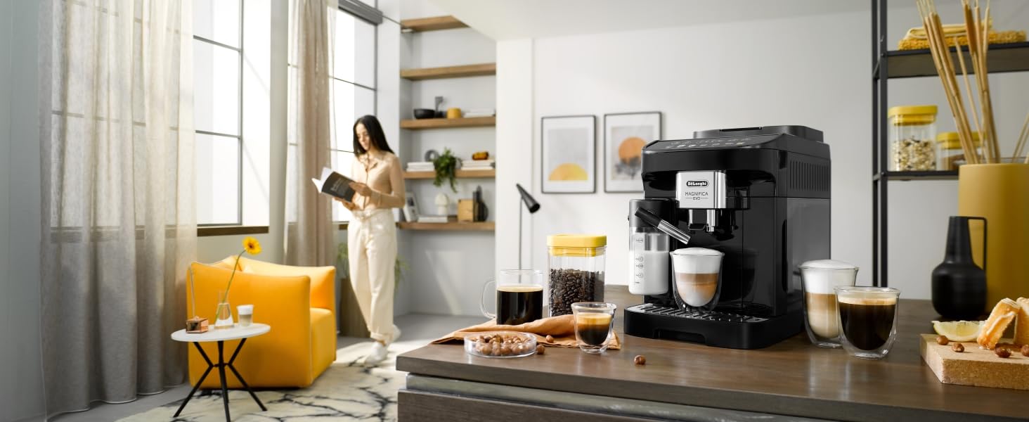 Кавомашина De'Longhi Magnifica Evo ECAM 292.81.B з LatteCrema, 7 програм, срібна