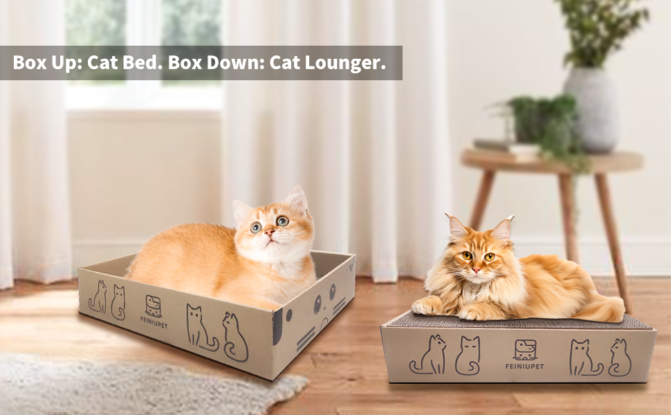 Набір когтеточок для котів (3 шт.): велика когтеточка з будиночком, довговічна двостороння гофрокартонна поверхня, іграшка для дому, безпечна та чиста