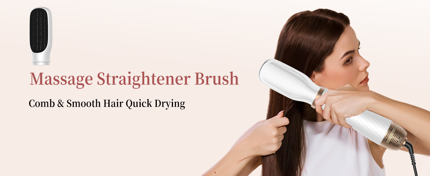 Air Styler 6 в 1: Набір для укладки волосся з фен-щіткою, дифузором та плойкою, для створення об'єму, локонів та випрямлення (сірий)