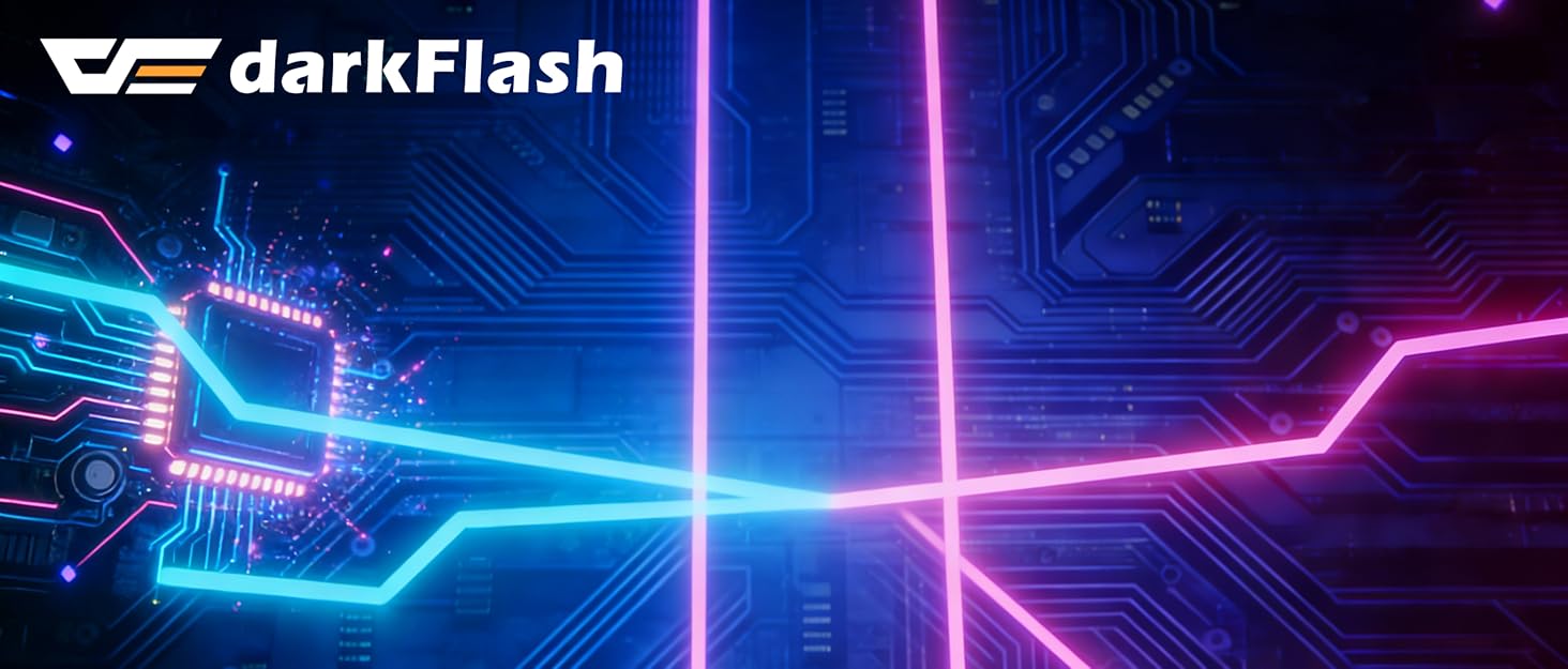 darkFlash DS900: Чорний корпус для ПК ATX Mid-Tower з 4 RGB вентиляторами, підтримка водяного охолодження 360mm, Type-C