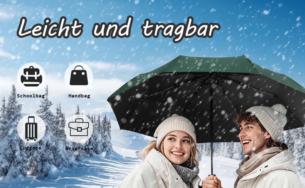 Зонт автоматичний штормостійкий з UV захистом, 8 ребер, легкий та міцний, білий