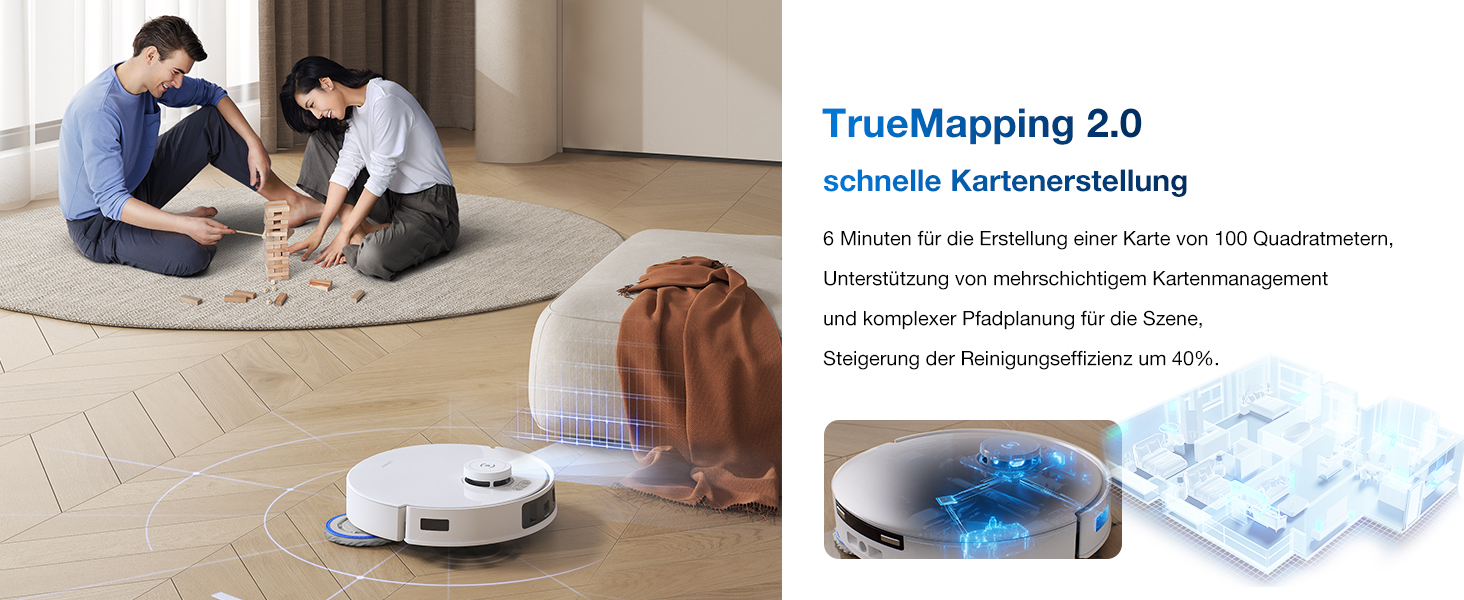 Робот-пилосос Ecovacs DEEBOT T30C Pro Omni GEN 2: пилосос-мийник, 15400Pa, автопорожнення, гаряча сушка, 200хв роботи, для шерсті тварин та килимів