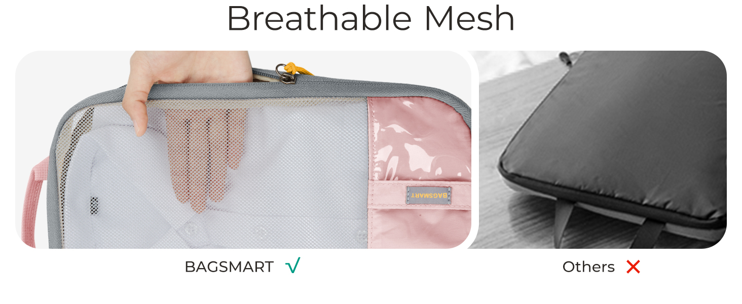 Набір органайзерів для одягу BAGSMART 6 шт. з мішком для білизни - набір кубиків для подорожей, рюкзака, валізи