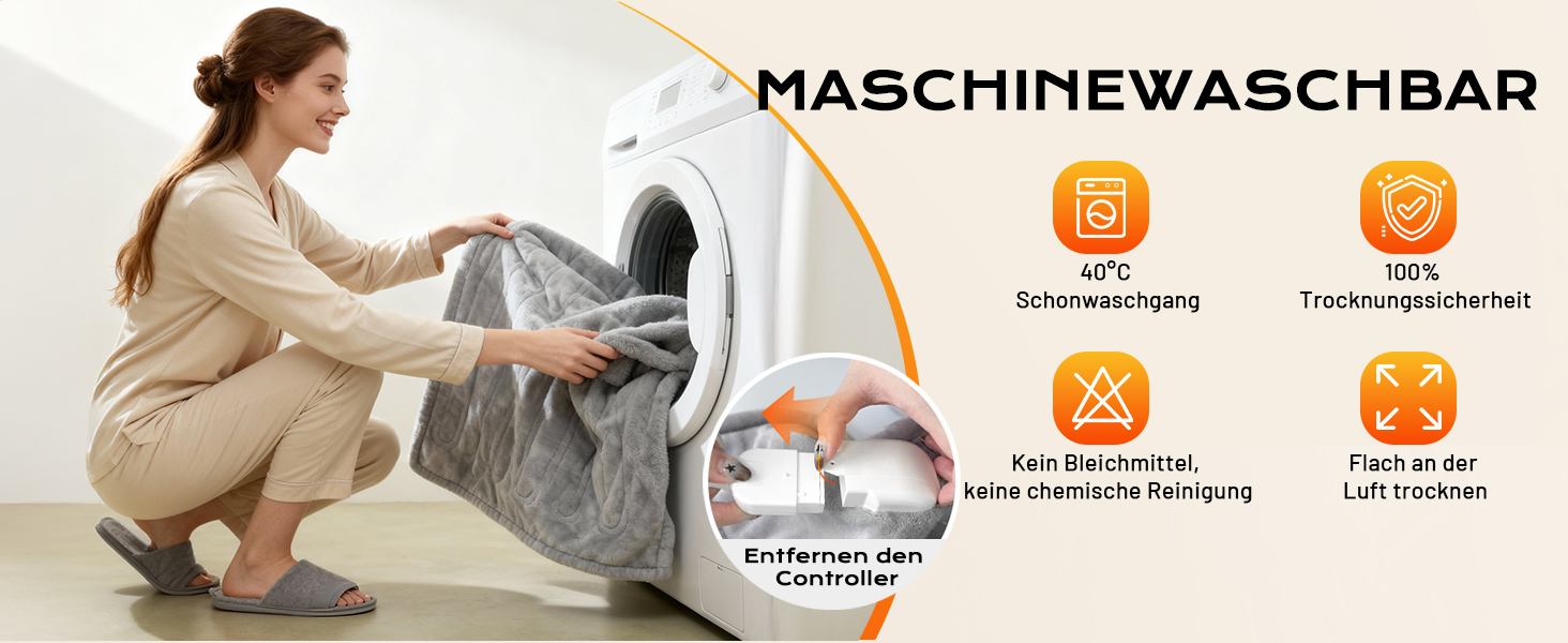 Електрична ковдра з автовимкненням 130x180 см, 8 режимів нагріву, захист від перегріву, двостороння, для ліжка/софи, сіра