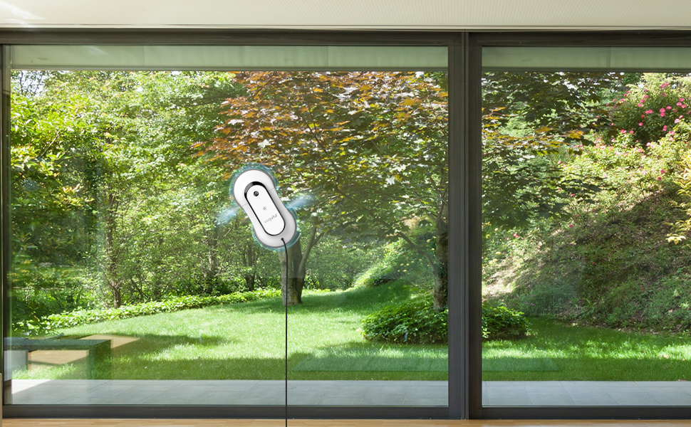 Робот для миття вікон Intelligenter Fensterputzroboter Yw160sa сірий з дистанційним керуванням та додатковим розпилювачем води (12 серветок)