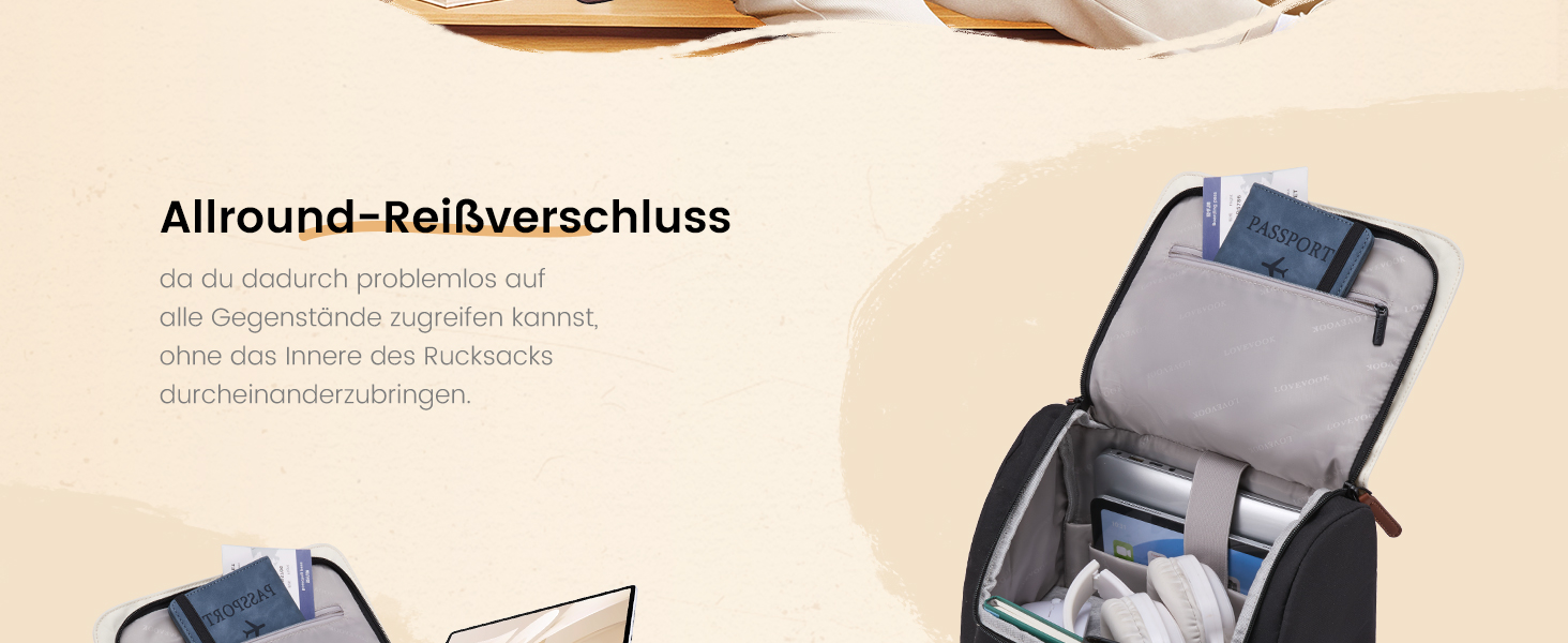 LOVEVOOK Рюкзак для дівчаток-підлітків, водовідштовхуючий рюкзак для ноутбука 15.6