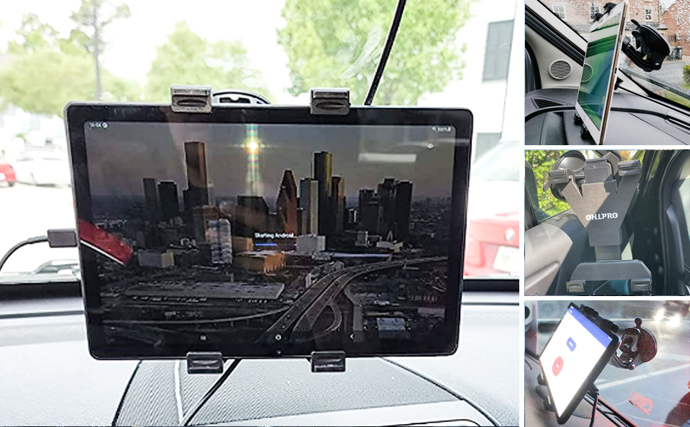 Автотримач для планшету OHLPRO: 360° обертання, сумісний з iPad, Samsung Tab, Huawei (6-11 дюймів)