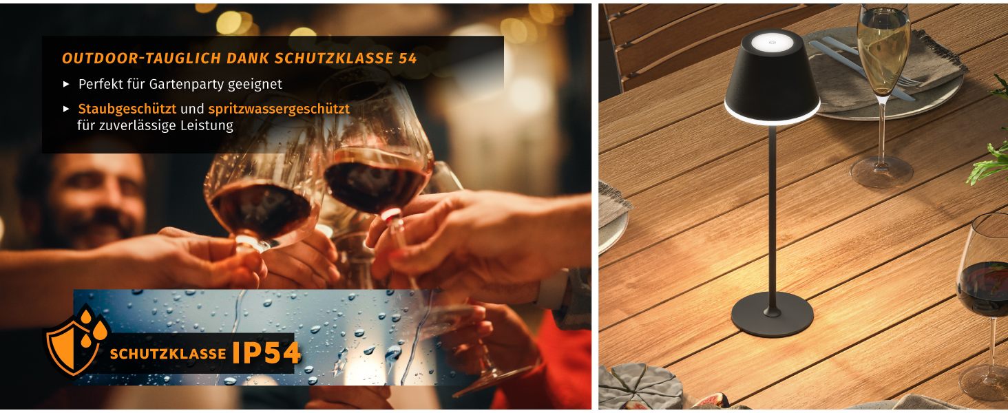 Світлодіодний акумуляторний настільний світильник Brandson з димером та 3 режимами світла (рожевий, чорний набір 3 шт.) - LED лампа на стіл, нічник, для читання, для дому та вулиці