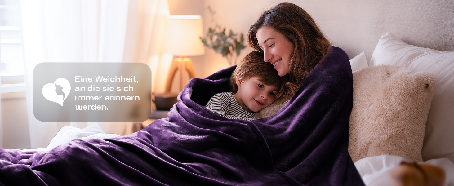 Плед Utopia Bedding: теплий та м'який флісовий плед 200x150 см (Lila)