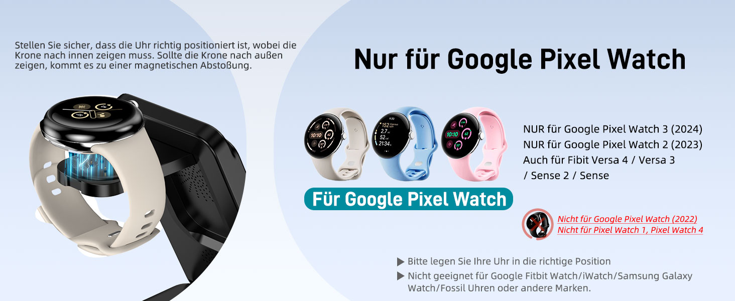 Зарядна станція індуктивна 3-в-1 для Google Pixel Watch 3/2, Pixel 10/9/9 Pro/8/8a/7 та Pixel Buds Pro 2 (складна, бездротова)