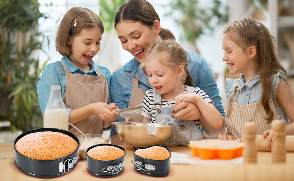 Форми для випічки ECCOGREAT 3 шт. (10/18/23 см) з антипригарним покриттям - для тортів, піци та млинців