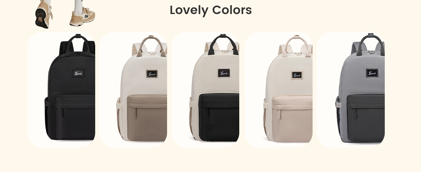 Сумка-рюкзак LOVEVOOK для жінок, підійде для ноутбука 15.6 дюймів, стильна міська сумка для підлітка, водонепроникна шкільна сумка, casual рюкзак для роботи, навчання, подорожей, чорна