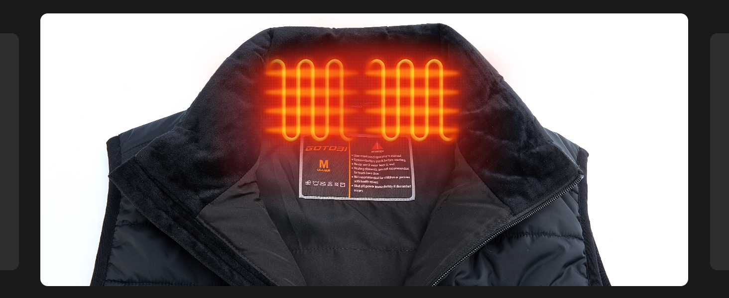 Тепла жилетка для чоловіків з Powerbank 16000mAh, 9 зон обігріву, 3 температурні режими, для активного відпочинку, чорна, L