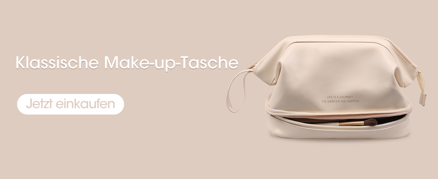 Косметичка для жінок Abiudeng: велика, водонепроникна, з відділенням для пензлів. Ідеальна для подорожей та зберігання макіяжу. Колір: коричневий