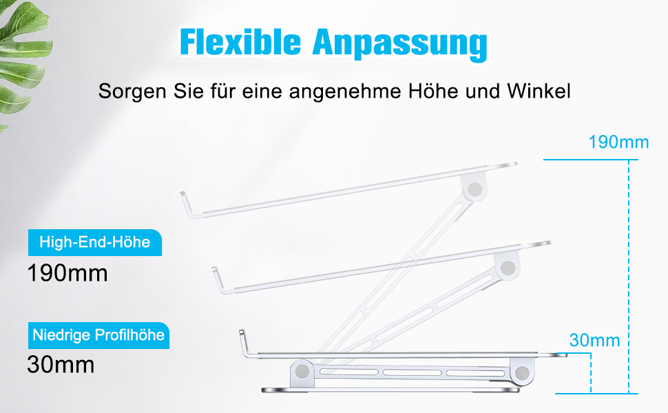 Підставка для ноутбука Babacom, регульована висота, складний, з алюмінієвого сплаву, ергономічна, з вентиляцією, сумісна з MacBook Air, Pro та ноутбуками 10-16' (срібна)