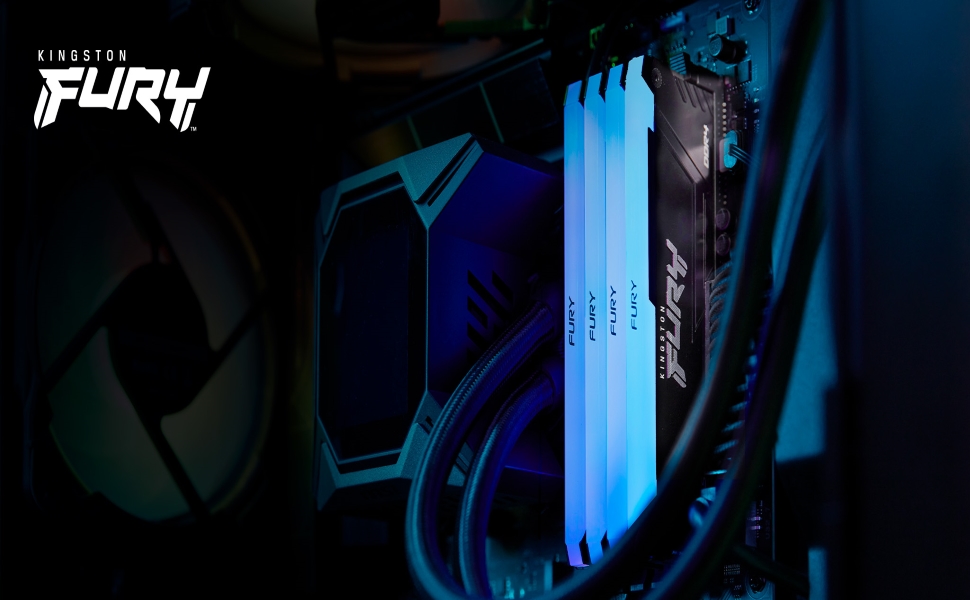 Kingston FURY Beast RGB 32GB (2x16GB) DDR4 3200MHz CL16 Пам'ять RAM для ПК