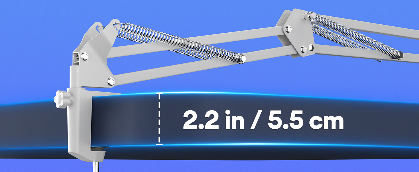 Мікрофонний тримач Maono BA20, чорний: регульований штатив для подкастів, геймінгу, стрімінгу та запису – з кріпленням до столу та адаптером 3/8' - 5/8'