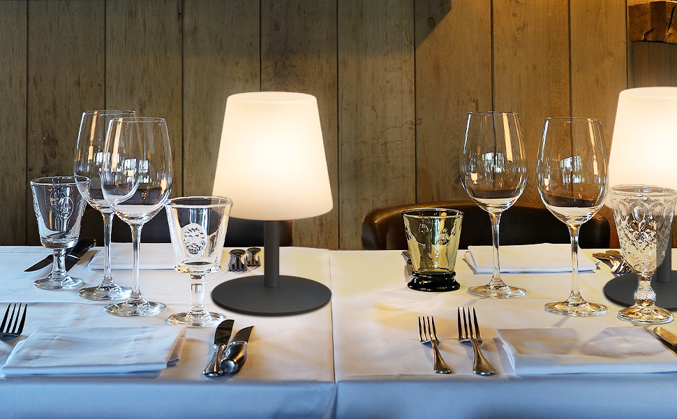 Акумуляторний LED настільний світильник Malux з димером, теплий/холодний білий (3000K/7500K), водонепроникний IP44 для дому та саду