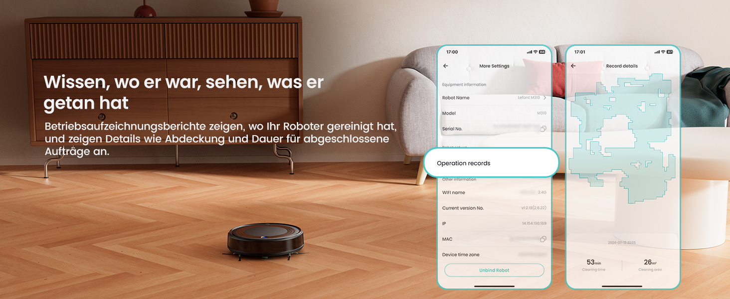 Робот-пилосос LEFANT M310: потужний, з Wi-Fi, для тварин та твердих поверхонь