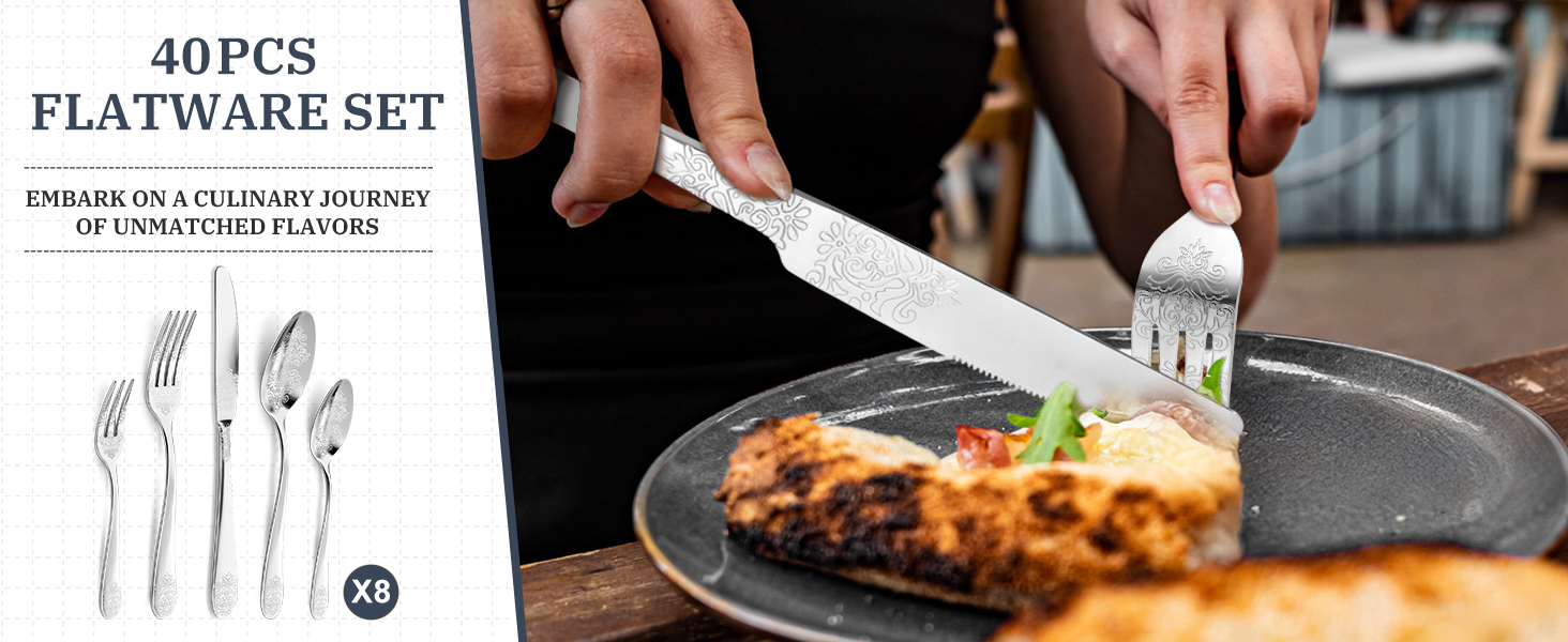 Набір столових приборів DRAGON RIOT на 6 осіб (30 предметів) з нержавіючої сталі, рожеве золото, для дому/вечірки/ресторану