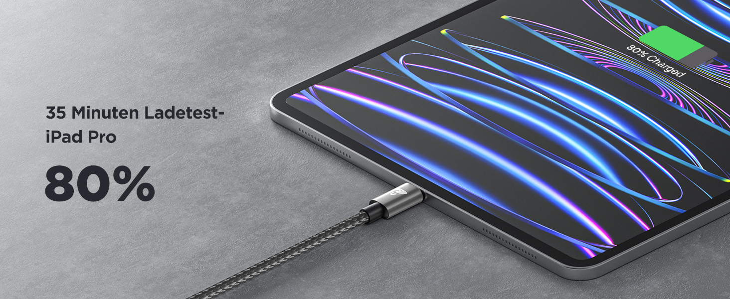 Кабель USB-C на USB-C 2 шт. 100W, 2м, сірий. Підтримка PD, швидка зарядка, нейлон. Сумісний з iPhone, Samsung, iPad, MacBook, Pixel, Switch
