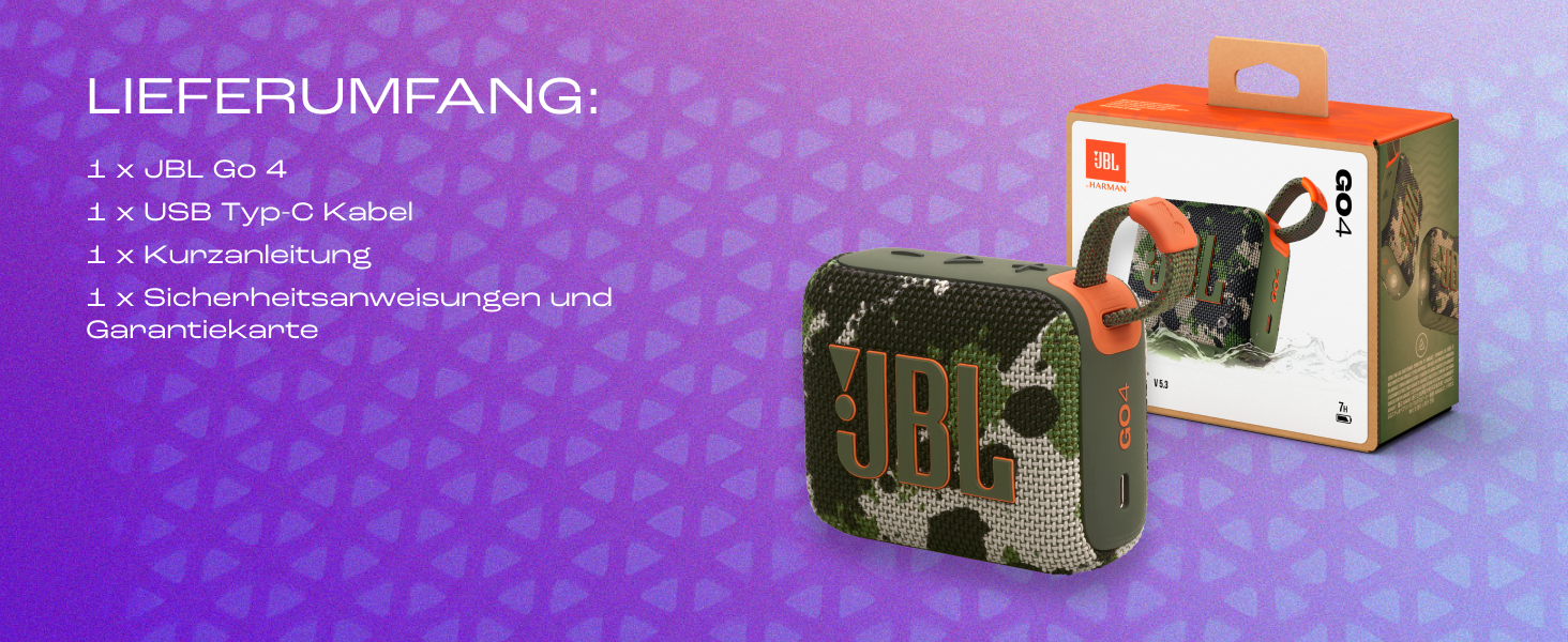 JBL Go 4 Black – Портативна Bluetooth колонка з глибоким басом, захистом від води та пилу, до 7 годин роботи