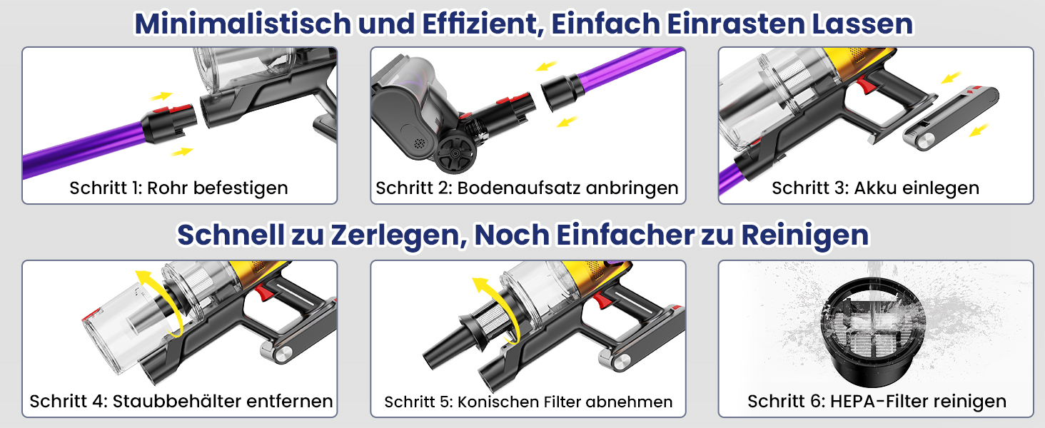 Бездротовий акумуляторний пилосос A12 з функцією миття підлоги, 8-в-1, 48Kpa, 550W, 70 хвилин, з сенсорним екраном, об'єм контейнера 1,5 л, док-станція для стін, підходить для килимів, авто, шерсті тварин, фіолетовий