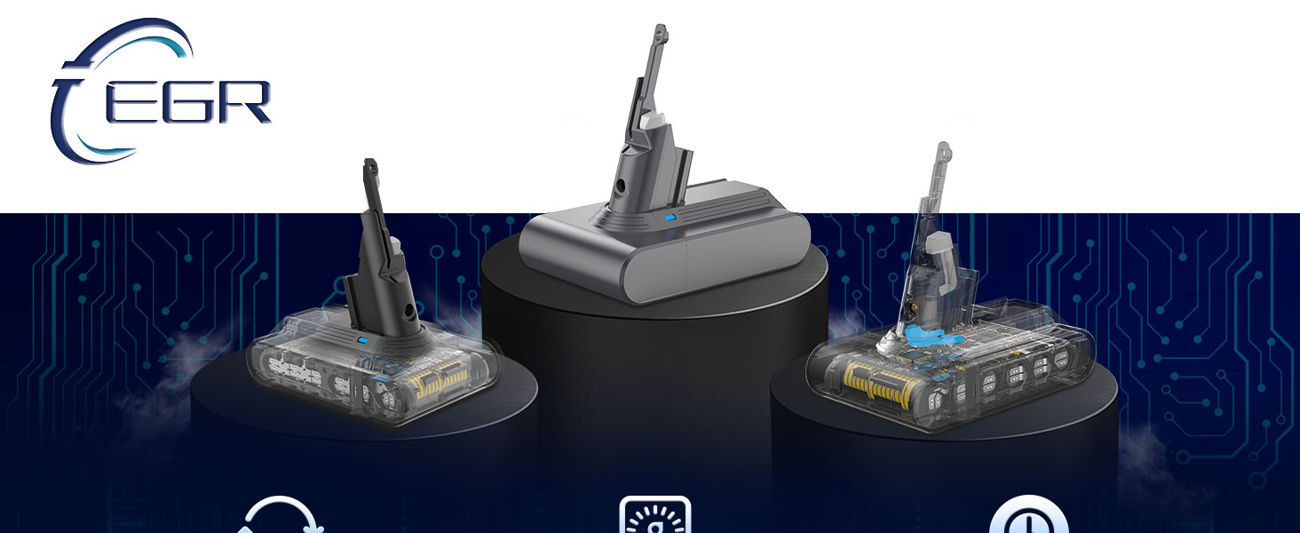 Акумулятор для пилососа Dyson V8 (V8 Absolute/Animal/Motorhead/Fluffy) з карбоновим волокном + 5 фільтрів + гвинти