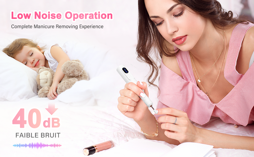 Професійний бездротовий апарат для манікюру та педикюру Brencco, 12 в 1, 18000 об/хв, 8 насадок, зарядка Type-C, для дому та салону