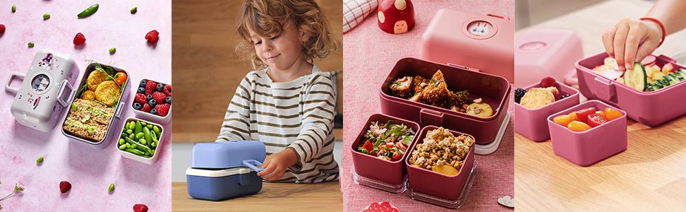 Monbento Brotdose Kinder MB Tresor – ланчбокс для дітей з 3 відділеннями – блакитний вовк
