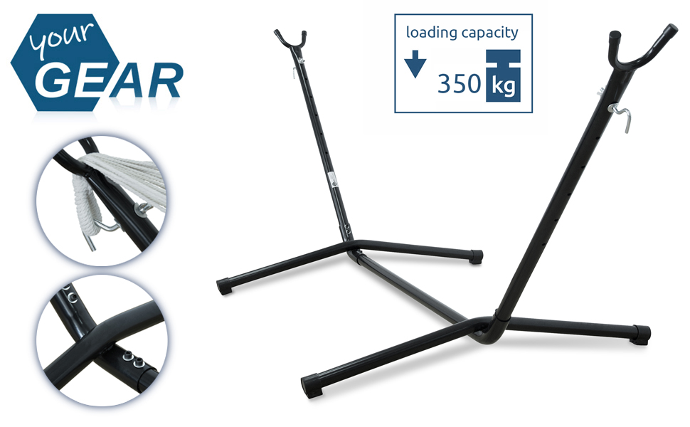 Стійка для гамаку your GEAR, метал, до 350 кг, 260-350 см, стійка до погодних умов