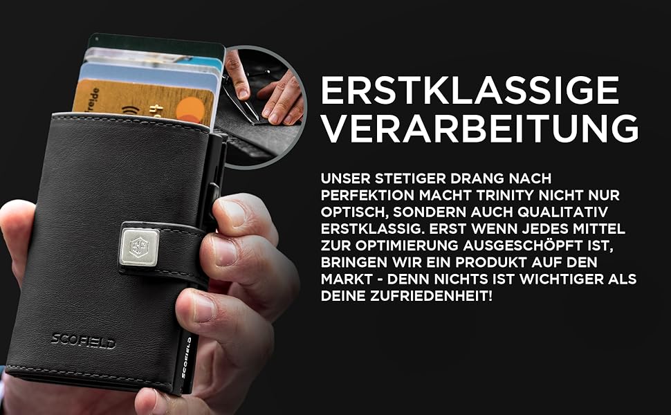 Чоловічий гаманець SF SCOFIELD з відділом для монет | Тонкий гаманець на 9-11 карт | RFID захист | Гаманець з монетницею | Чоловічий гаманець | Розумний гаманець | Чоловіче картхолдер | Slim гаманець | Картхолдер з монетницею Mini (Carbon - Night Green)