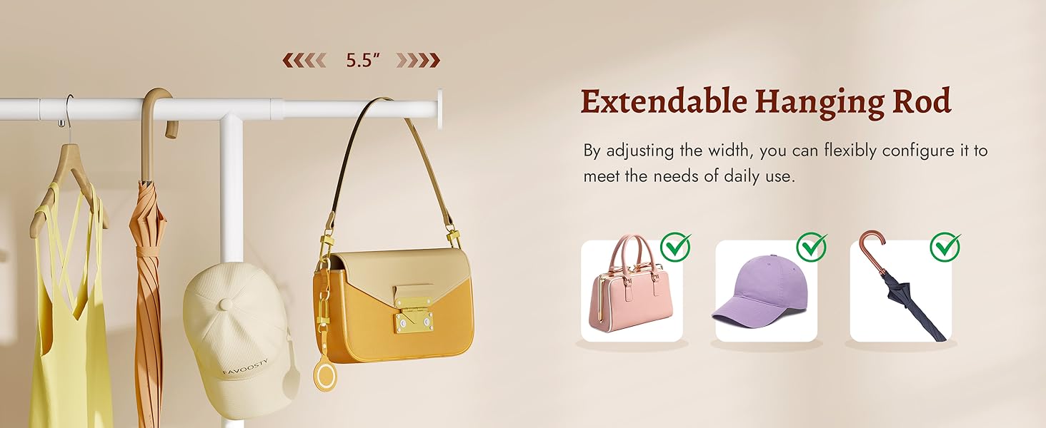 Кледірний стійка FAVOOSTY на колесах, мобільний, металевий, чорно-білий, регульований, 89.50×39.00×161.20 см