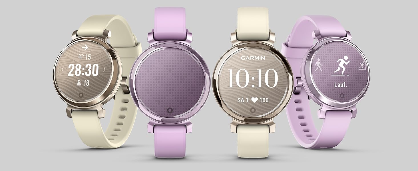 Розумний годинник Garmin Lily 2 [відновлений] - стильний аксесуар з преміум-люнеткою, 2.54 см сенсорний дисплей, до 5 днів роботи від акумулятора, відстеження здоров'я та фітнесу для жінок, сповіщення зі смартфона [відновлений]