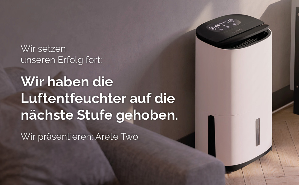 Зволожувач повітря MeacoDry Arete One 6L з очищувачем повітря | Тихий (32 dB), HEPA-фільтр H13, 1.8L резервуар, для спалень та квартир