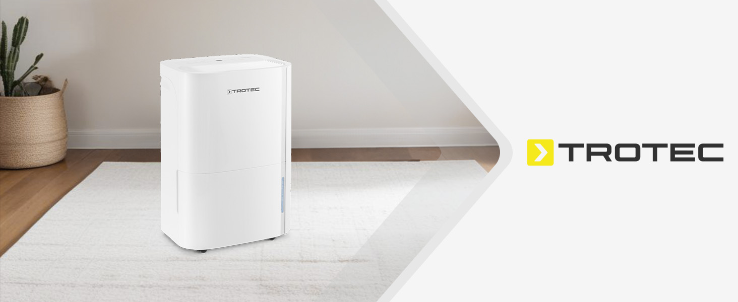 Електричний осушувач повітря Trotec TTK 54 E – продуктивність 18 л/день – для площі 40 м² / 100 м³ – з автовимкненням – для квартири та спальні