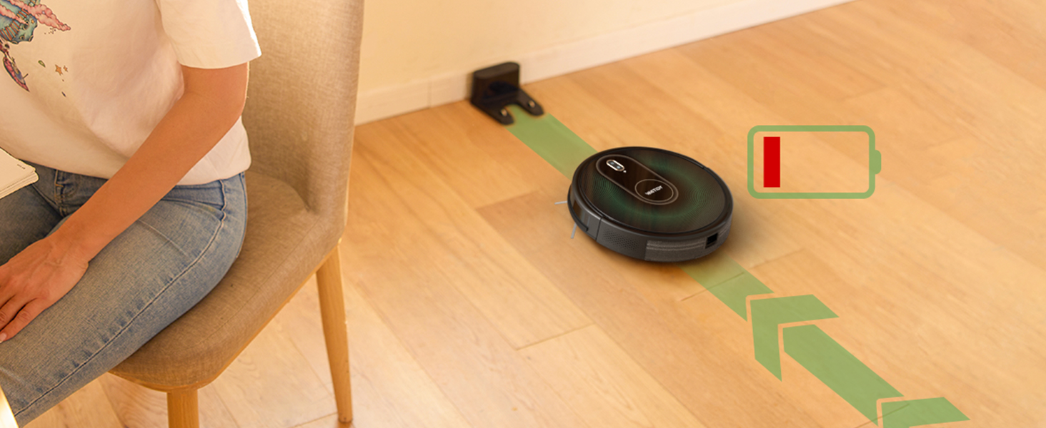 Робот-пилосос Vactidy Nimble T8 2-в-1 з функцією миття, 3000Pa, чорний