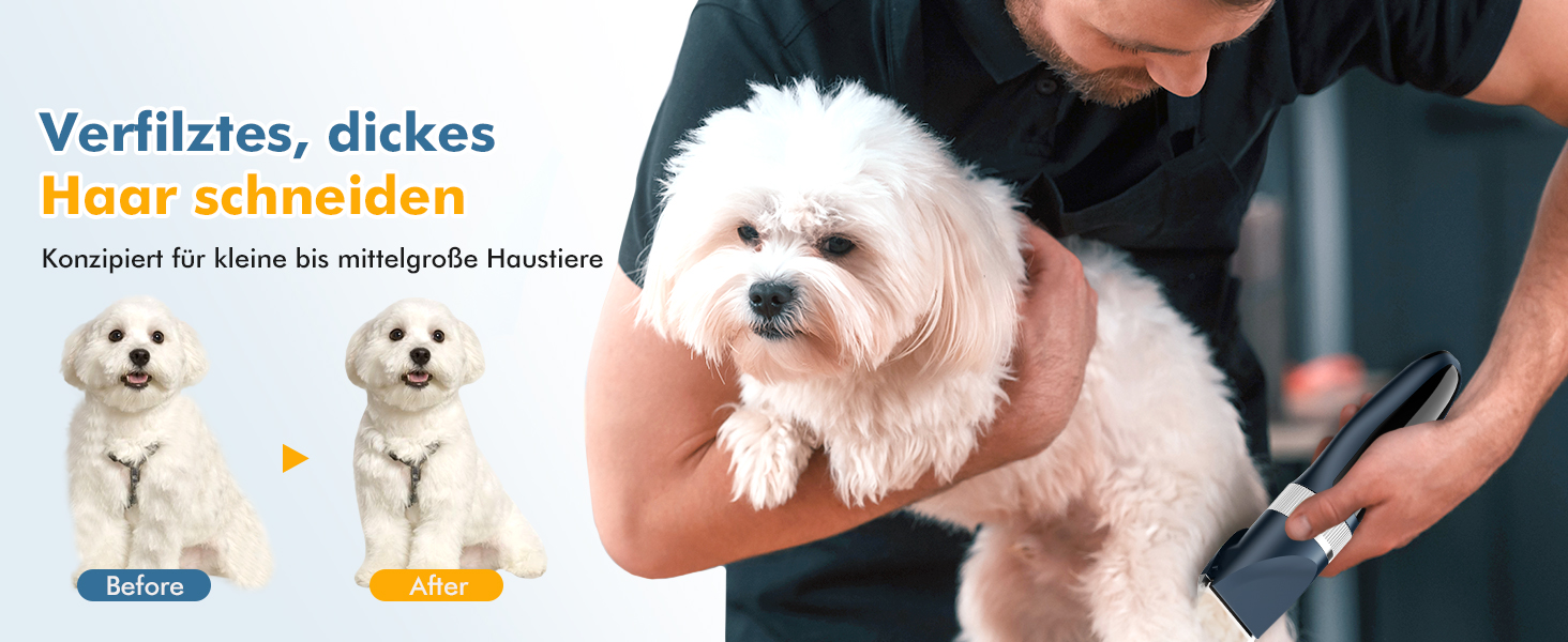 Професійна машинка для стрижки собак та котів Leise, набір, IPX7, для довгої шерсті, електрична