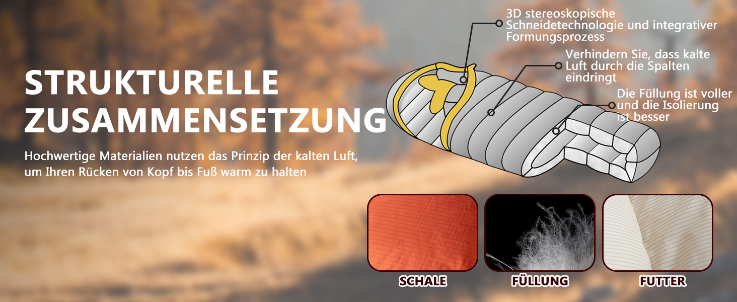 Спальний мішок для дорослих з пухом, 680FP, Outdoor, зимовий, для кемпінгу, походів та подорожей, з компресійним мішком. -10°C, сірий (-4°C, червоний)