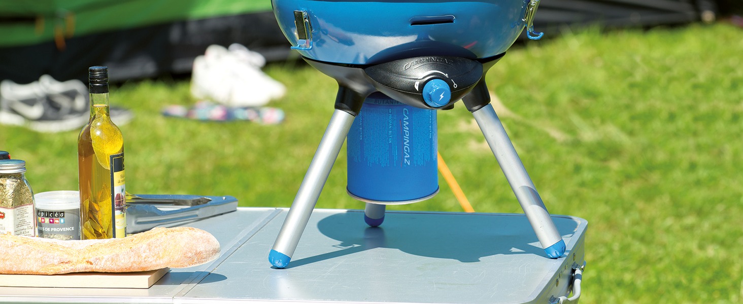 Газовий гриль Campingaz Party Grill для кемпінгу та пікніка, портативний гриф для фестивалів, з антипригарною поверхнею та підставкою для каструлі
