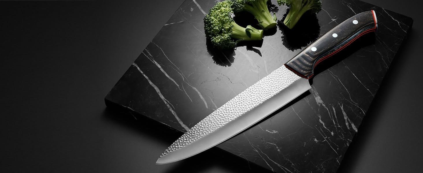 Ніж кухарський Pirge 21 см з нержавіючої сталі DIN 1.4116, Full Tang, ручка з композитного дерева, 56 HRC