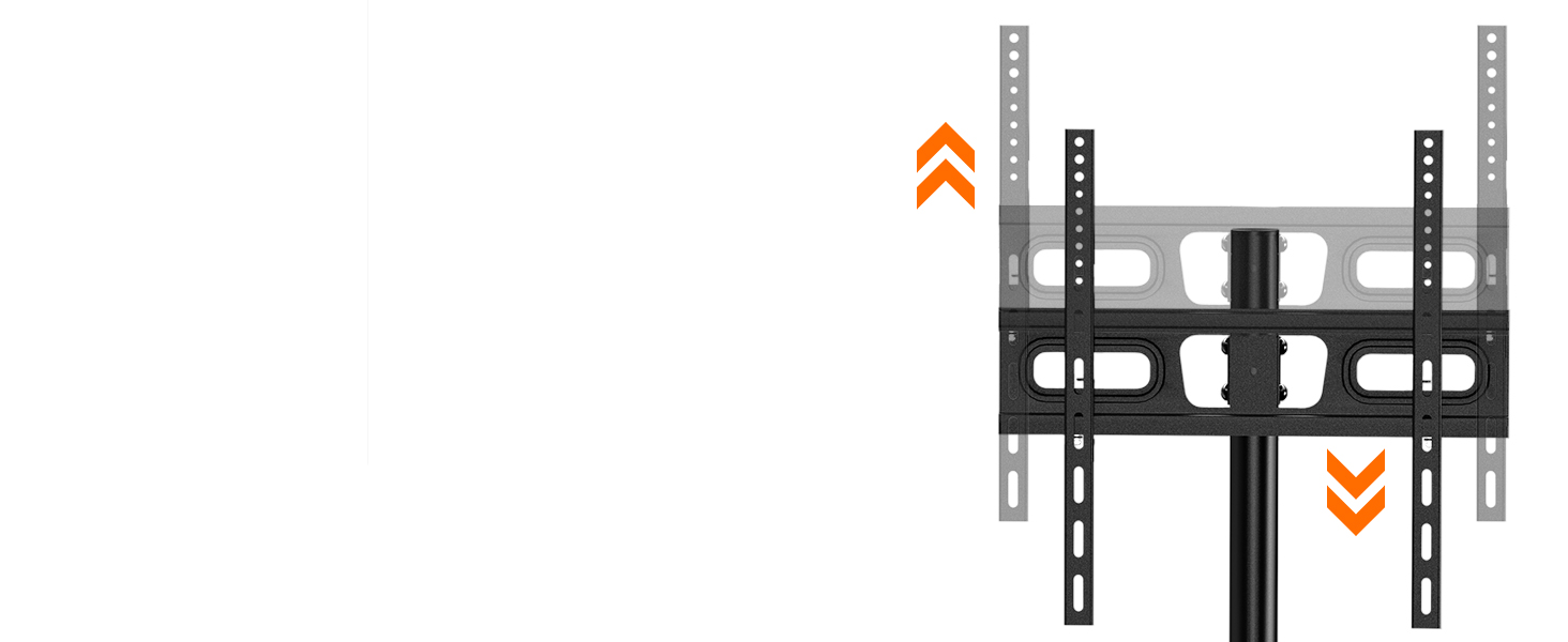 Підставка для телевізора на колесах для 23-60 дюймів - регульована по висоті, мобільна, з полицею для медіа, для офісу, вітальні, геймінгу, витримує до 40 кг, VESA до 400x400 мм, чорна