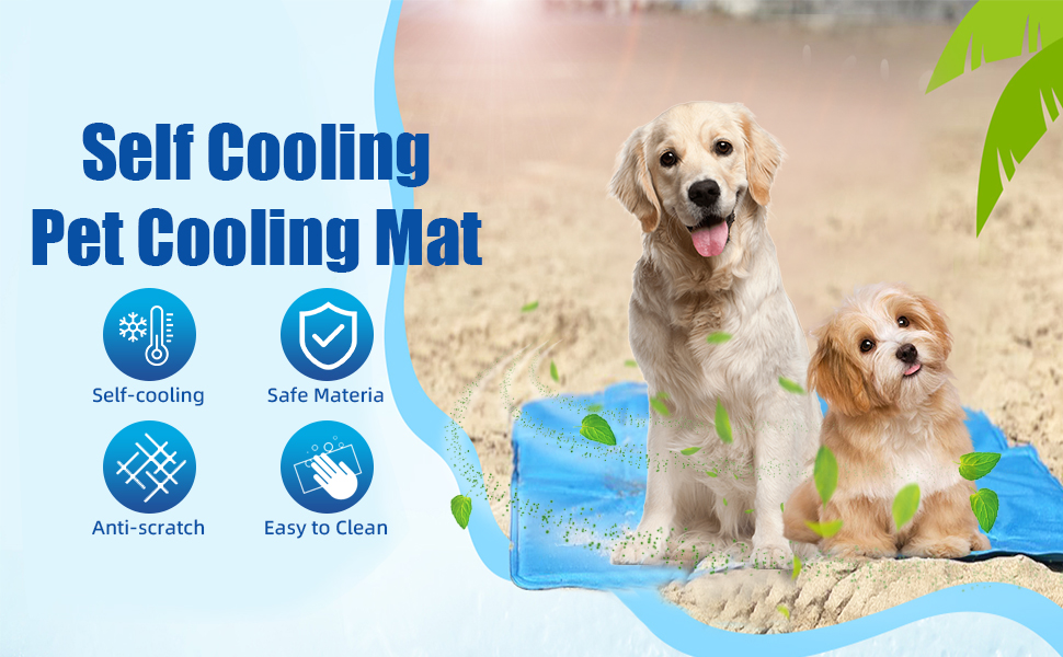 Килимок охолоджуючий для собак та котів, самоохолоджуючий, 65x50 см, чорний