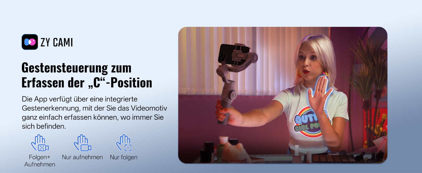 ZHIYUN CinePeer Smooth 5E: Стабілізатор для смартфона з підсвічуванням, штативом та жестами, до 300г