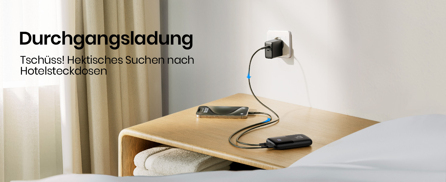 Power Bank INIU 10000mAh з швидкою зарядкою 22.5W, USB-C, PD3.0, QC4.0 - для iPhone, Samsung, iPad та інших пристроїв