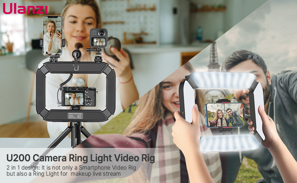 Стабілізатор для смартфона ULANZI з підсвічуванням та акумулятором 8000mAh - для відеозйомки, Live Stream, TikTok, YouTube